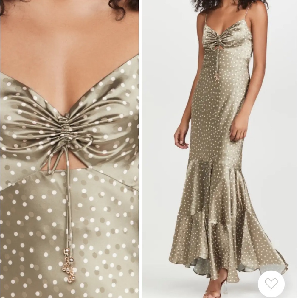 NWT Significant Other Olive Polka-Dot Sofia Dress